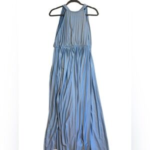 ASOS blue pleated midi dress size US 12